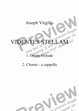 page one of :052 Opus: Videntes Stellam