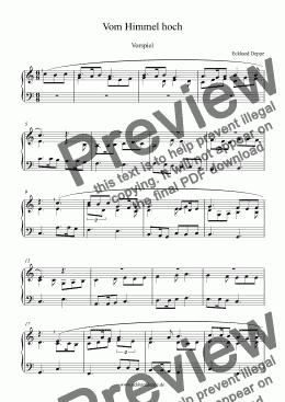 page one of ’Vom Himmel hoch’ Choral Vorspiel ( Band I)