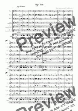 page one of Jingle Bells (Jazzy Style!) for Flute Quartet