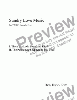 page one of Sundry Love Music