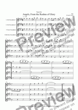 page one of 10 Popular Christmas Carols for sax quartet