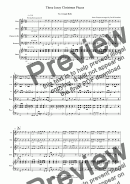page one of 3 Jazzy Christmas Pieces for Wind Quartet