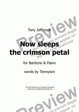 page one of Now sleeps the crimson petal