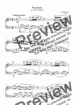 page one of Nocturne  (A nod to Chopin)