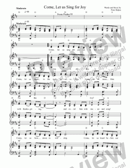 page one of Come, Let us Sing for Joy