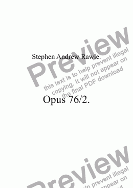 page one of Opus 76/2, At The Point Of No Return.
