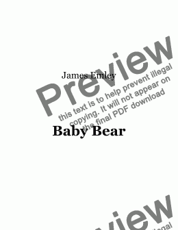page one of Baby Bear