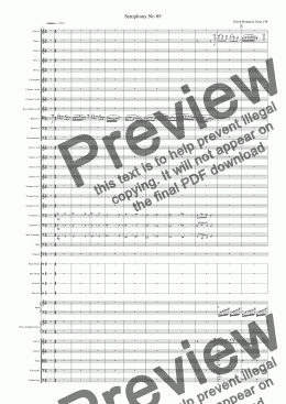 page one of Symphony No 89