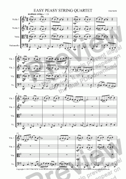 page one of EASY PEASY STRING QUARTET