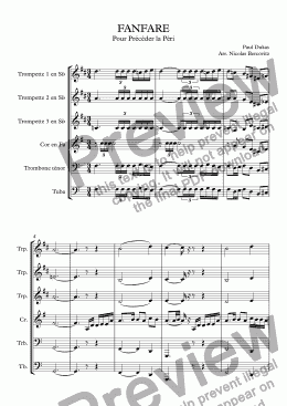 page one of Fanfare de la Péri