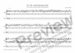 page one of Nr.: 14b  c moll Triossonate 2 Satz