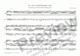 page one of Nr.: 16a  cis moll Triossonate 1 Satz