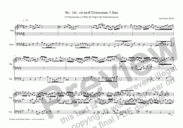 page one of Nr.: 16c  cis moll Triossonate 3 Satz