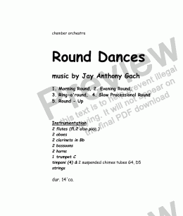 page one of ROUND DANCES for Chamber Orch