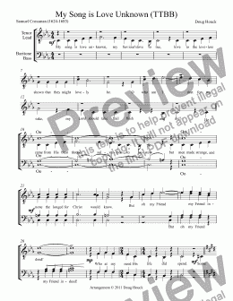page one of My Song is Love Unknown (TTBB)