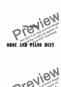 page one of Oboe and Piano Duet