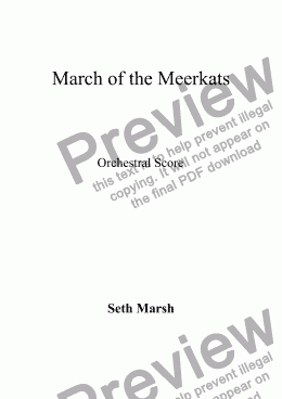 page one of March of the Meerkats
