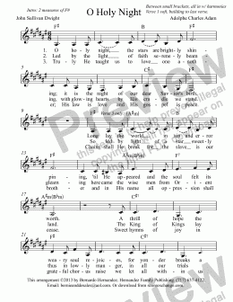 O Holy Night - SATB Sheet music for Soprano, Alto, Baritone (Choral)