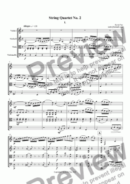 page one of String Quartet No. 2 in C (I)