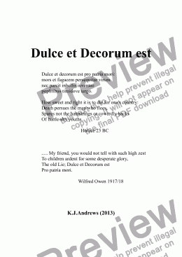 page one of Dulce et Decorum est
