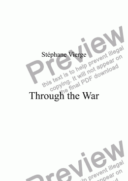 page one of Through the War