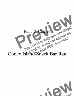 page one of Coney Island Snack Bar Rag