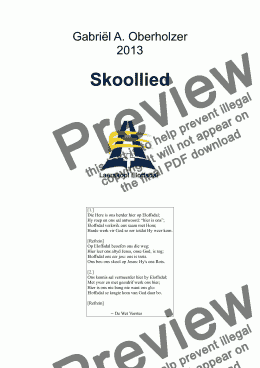 page one of Skoollied
