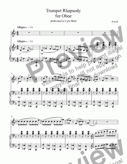page one of Suite for Oboe and Piano