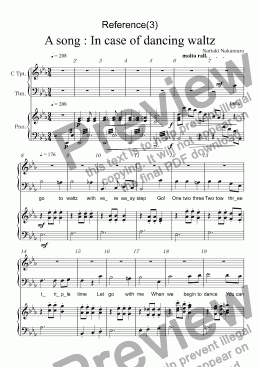page one of Reference(3) A song : In case of dancing waltz
