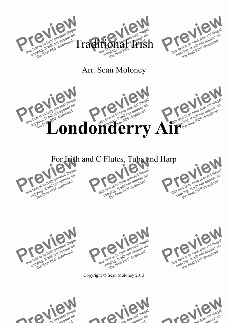 page one of Londonderry Air