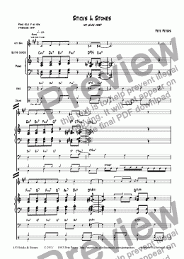 page one of Sticks & Stones(Jazz 4tet)