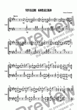 page one of Vivaldi Goralsko