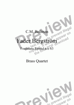 page one of Fader Bergström - Fredmans epistel n:o 63