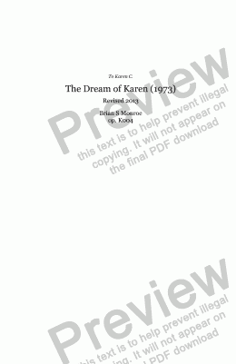 page one of The Dream of Karen