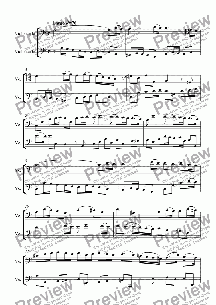 page one of duet sonata Op.4 No.7