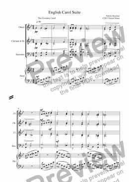 page one of English Carol Suite for Orchestra