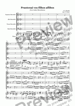 page one of Prantenai vos filhos aflibos (Händel)