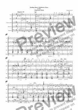 page one of Wedding Music: 10 Reflective Pieces (E-M)  Chanson de Matin