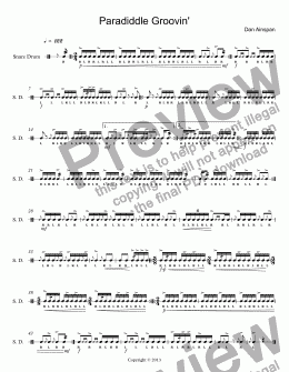 page one of Paradiddle Groovin’