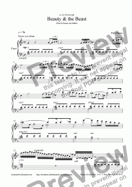 page one of Beauty & the Beast [pno solo]