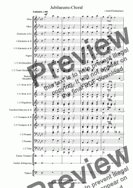 page one of Jubilaeums-Choral