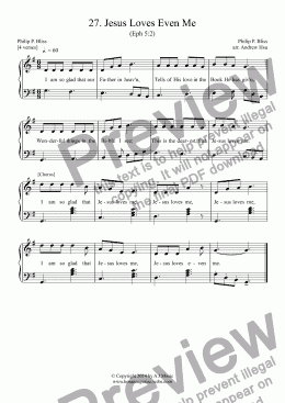 page one of Jesus Loves Even Me - Easy Piano 27