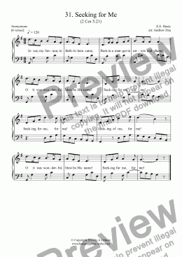 page one of Seeking for Me - Easy Piano 31