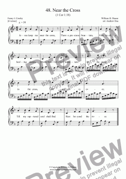 page one of Near the Cross - Easy Piano 48