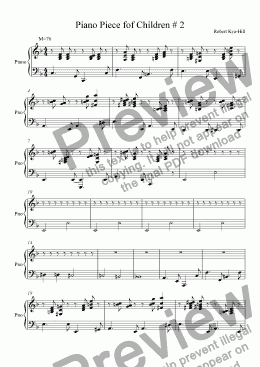 page one of Piano Piece for Children # 2