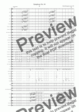 page one of Symphony No 90 4th movt Waltz
