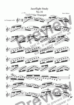 page one of Jazzflight Study  No.16  for Trumpet