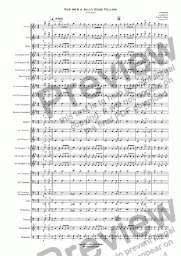 page one of For He’s A Jolly Good Fellow (The Host) - Concert Band