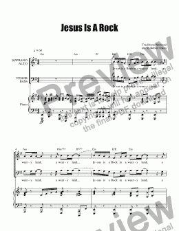 page one of Jesus Is A Rock