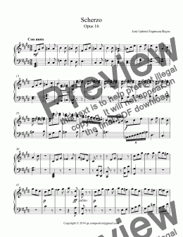 page one of Scherzo Opus 16
